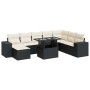Set de sofás de jardín con cojines 9 pzas ratán sintético negro de , Conjuntos de jardín - Ref: Foro24-3326847, Precio: 577,8...