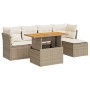Juego de sofás jardín con cojines 6 pzas ratán sintético beige de , Conjuntos de jardín - Ref: Foro24-3326914, Precio: 445,66...