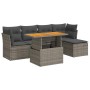 Set de muebles de jardín 6 pzas y cojines ratán sintético gris de , Conjuntos de jardín - Ref: Foro24-3326916, Precio: 384,44...