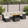 Set de sofás de jardín y cojines 8 piezas ratán sintético negro de , Conjuntos de jardín - Ref: Foro24-3326954, Precio: 504,6...