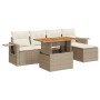 Juego de sofás jardín con cojines 6 pzas ratán sintético beige de , Conjuntos de jardín - Ref: Foro24-3327138, Precio: 477,28...