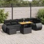 Set de sofás de jardín y cojines 8 piezas ratán sintético negro von , Gartensets - Ref: Foro24-3327289, Preis: 541,70 €, Raba...