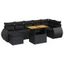 Set de sofás de jardín y cojines 8 piezas ratán sintético negro von , Gartensets - Ref: Foro24-3327289, Preis: 541,70 €, Raba...