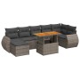 Set de sofás de jardín y cojines 8 piezas ratán sintético gris de , Conjuntos de jardín - Ref: Foro24-3327294, Precio: 538,75...