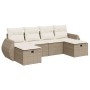 Juego de sofás jardín con cojines 6 pzas ratán sintético beige de , Conjuntos de jardín - Ref: Foro24-3325624, Precio: 469,71...