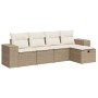 Juego de sofás jardín con cojines 5 pzas ratán sintético beige de , Conjuntos de jardín - Ref: Foro24-3325664, Precio: 410,57...