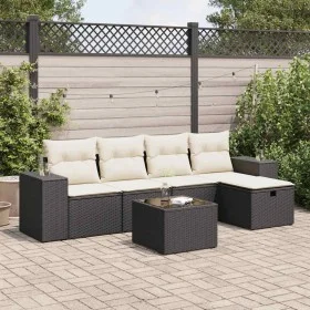 Set de sofás de jardín 6 piezas y cojines ratán sintético negro de , Conjuntos de jardín - Ref: Foro24-3325672, Precio: 371,4...