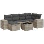 Set de sofás de jardín 7 pzas con cojines ratán PE gris claro de , Conjuntos de jardín - Ref: Foro24-3325698, Precio: 464,95 ...
