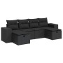 Set de sofás de jardín 6 piezas y cojines ratán sintético negro de , Conjuntos de jardín - Ref: Foro24-3325721, Precio: 402,8...