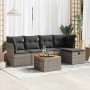 Set de muebles de jardín 6 pzas y cojines ratán sintético gris de , Conjuntos de jardín - Ref: Foro24-3325756, Precio: 341,84...