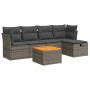 Set de muebles de jardín 6 pzas y cojines ratán sintético gris de , Conjuntos de jardín - Ref: Foro24-3325756, Precio: 341,84...