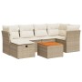 Set sofás de jardín 7 piezas y cojines ratán sintético beige de , Conjuntos de jardín - Ref: Foro24-3325761, Precio: 496,26 €...