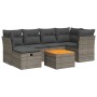 Set de sofás de jardín 7 pzas con cojines ratán sintético gris de , Conjuntos de jardín - Ref: Foro24-3325763, Precio: 435,82...