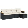 Set de muebles de jardín 5 pzas y cojines ratán sintético negro de , Conjuntos de jardín - Ref: Foro24-3325899, Precio: 298,1...