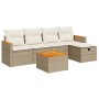 Juego de sofás jardín con cojines 6 pzas ratán sintético beige de , Conjuntos de jardín - Ref: Foro24-3325908, Precio: 400,62...