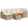Set sofás de jardín 7 piezas y cojines ratán sintético beige de , Conjuntos de jardín - Ref: Foro24-3325922, Precio: 489,89 €...