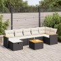 Set de sofás de jardín y cojines 8 piezas ratán sintético negro de , Conjuntos de jardín - Ref: Foro24-3325934, Precio: 458,9...