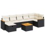 Set de sofás de jardín y cojines 8 piezas ratán sintético negro de , Conjuntos de jardín - Ref: Foro24-3325934, Precio: 458,9...