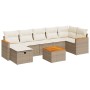 Set de sofás de jardín y cojines 8 piezas ratán sintético beige de , Conjuntos de jardín - Ref: Foro24-3325936, Precio: 510,6...