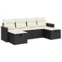 Set de sofás de jardín 6 piezas y cojines ratán sintético negro de , Conjuntos de jardín - Ref: Foro24-3325941, Precio: 343,3...