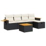Set de sofás de jardín 6 piezas y cojines ratán sintético negro de , Conjuntos de jardín - Ref: Foro24-3325962, Precio: 351,7...