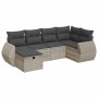 Set de sofás de jardín 6 pzas y cojines ratán sintético gris de , Conjuntos de jardín - Ref: Foro24-3325588, Precio: 420,37 €...