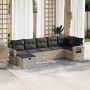 Set de sofás de jardín 7 pzas con cojines ratán PE gris claro de , Conjuntos de jardín - Ref: Foro24-3325508, Precio: 462,85 ...