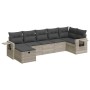 Set de sofás de jardín 7 pzas con cojines ratán PE gris claro de , Conjuntos de jardín - Ref: Foro24-3325508, Precio: 462,85 ...