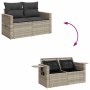 Set de sofás de jardín 7 pzas con cojines ratán PE gris claro de , Conjuntos de jardín - Ref: Foro24-3325508, Precio: 462,85 ...