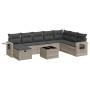 Set muebles jardín 9 pzas y cojines ratán sintético gris claro de , Conjuntos de jardín - Ref: Foro24-3325548, Precio: 583,18...