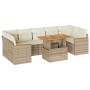 Set sofás jardín y cojines 8 pzas ratán sintético acacia beige de , Conjuntos de jardín - Ref: Foro24-3327460, Precio: 563,62...
