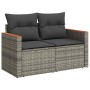 Set sofás jardín y cojines 8 pzas ratán sintético acacia gris de , Conjuntos de jardín - Ref: Foro24-3327462, Precio: 519,45 ...