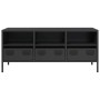 Mueble para TV acero laminado en frío negro 101,5x39x43,5 cm de , Muebles TV - Ref: Foro24-851322, Precio: 121,15 €, Descuent...