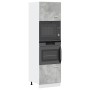 Armario de microondas contrachapada gris hormigón 60x57x207 cm de , Armarios de cocina - Ref: Foro24-856127, Precio: 196,44 €...