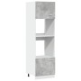 Armario de microondas contrachapada gris hormigón 60x57x207 cm de , Armarios de cocina - Ref: Foro24-856127, Precio: 196,44 €...