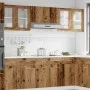 Armario colgante vidrio madera ingeniería envejecida 80x31x60cm de , Armarios de cocina - Ref: Foro24-856119, Precio: 68,59 €...
