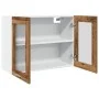 Armario colgante vidrio madera ingeniería envejecida 80x31x60cm de , Armarios de cocina - Ref: Foro24-856119, Precio: 68,59 €...