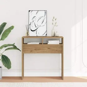 Mesa consola madera de ingeniería roble artesanal 78x30x80 cm de , Mesas auxiliares - Ref: Foro24-856621, Precio: 46,40 €, De...