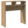 Mesa consola madera de ingeniería roble artesanal 78x30x80 cm de , Mesas auxiliares - Ref: Foro24-856621, Precio: 47,99 €, De...