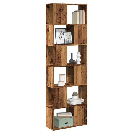 Estantería/divisor de espacios madera envejecida 60x24x186 cm de , Librerías y estanterías - Ref: Foro24-856730, Precio: 81,6...
