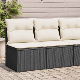 Set sofás jardín y cojines 2 pzas ratán sintético acacia negro de , Conjuntos de jardín - Ref: Foro24-3325232, Precio: 107,58...