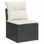 Set sofás jardín y cojines 2 pzas ratán sintético acacia negro de , Conjuntos de jardín - Ref: Foro24-3325232, Precio: 107,58...