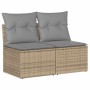 Set sofás jardín y cojines 2 pzas ratán sintético acacia beige de , Conjuntos de jardín - Ref: Foro24-3325245, Precio: 122,82...