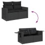 Set sofás jardín y cojines 6 pzas ratán sintético acacia negro de , Conjuntos de jardín - Ref: Foro24-3328021, Precio: 441,52...