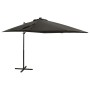 Sombrilla voladiza con poste y luces LED gris antracita 250 cm de vidaXL, Sombrillas - Ref: Foro24-312322, Precio: 153,21 €, ...