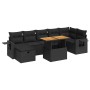 Set sofás jardín y cojines 5 pzas ratán sintético acacia negro de , Conjuntos de jardín - Ref: Foro24-3328035, Precio: 560,82...