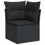 Set sofás jardín y cojines 5 pzas ratán sintético acacia negro de , Conjuntos de jardín - Ref: Foro24-3328035, Precio: 560,82...