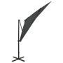 Sombrilla voladiza con poste y luces LED gris antracita 250 cm de vidaXL, Sombrillas - Ref: Foro24-312322, Precio: 153,21 €, ...