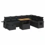 Set sofás jardín y cojines 9 pzas ratán sintético acacia negro by , Garden sets - Ref: Foro24-3328042, Price: 632,66 €, Disco...