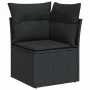 Set sofás jardín y cojines 9 pzas ratán sintético acacia negro by , Garden sets - Ref: Foro24-3328042, Price: 632,66 €, Disco...